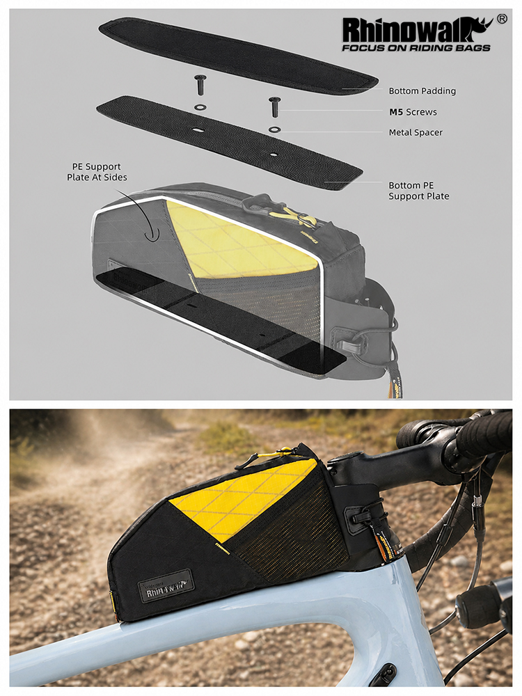 Cycling Gear Pack - Rhinowalk Bike Top Tube Bag 1.2L