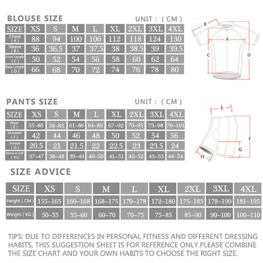 Rvouei Cycling jersey Sets Men - Cycling Gear Leaderboard 评论和价格